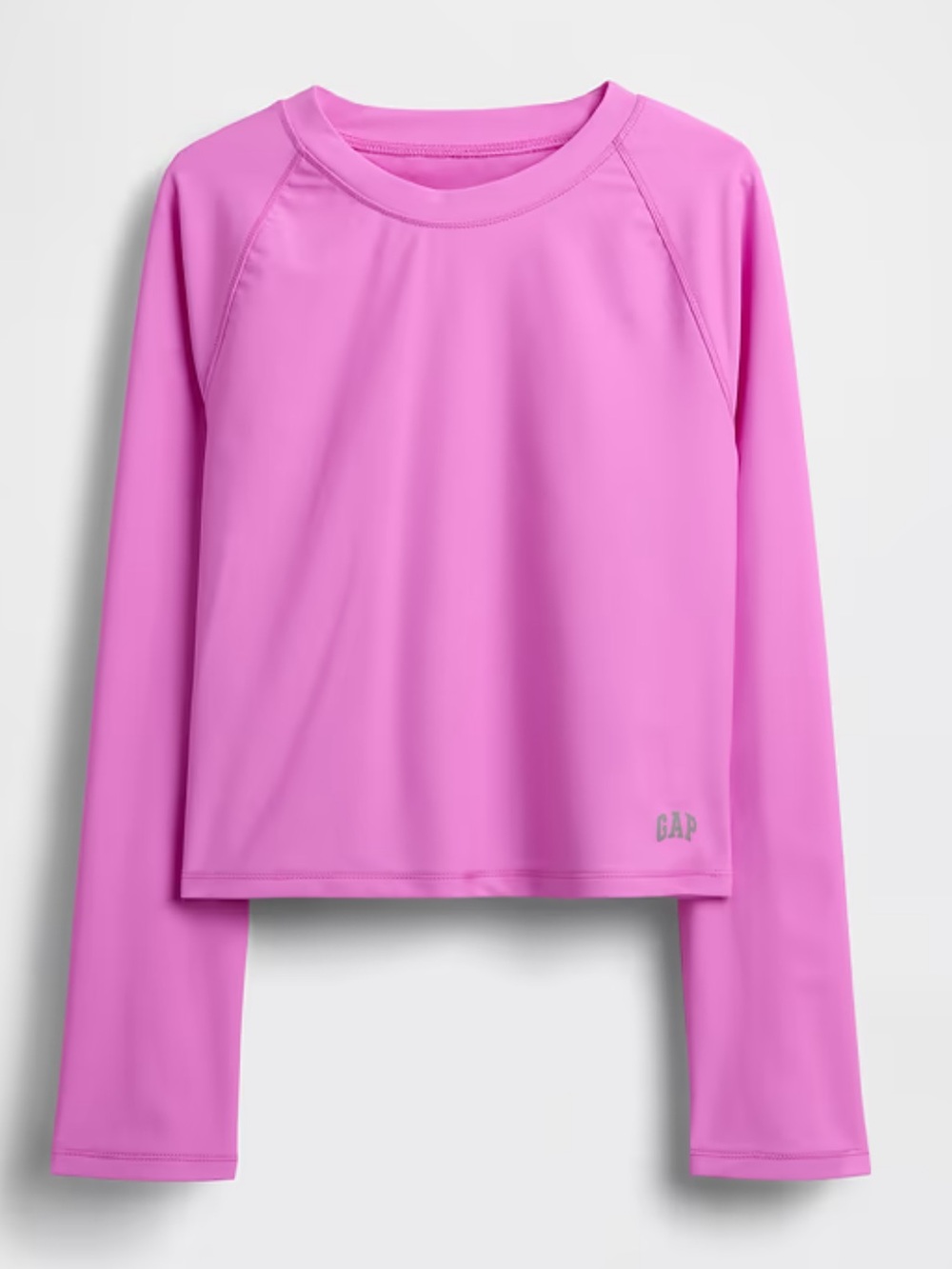 GAP - Kids Raglan Rash Guard (size M - neon pink glow)